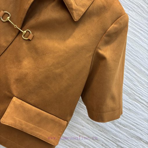 CW77278 Gucci 25 Early Spring New Collection Classic Double G Deer Fleece Series Flip Collar Sh 0nhk2k2b - Image 8
