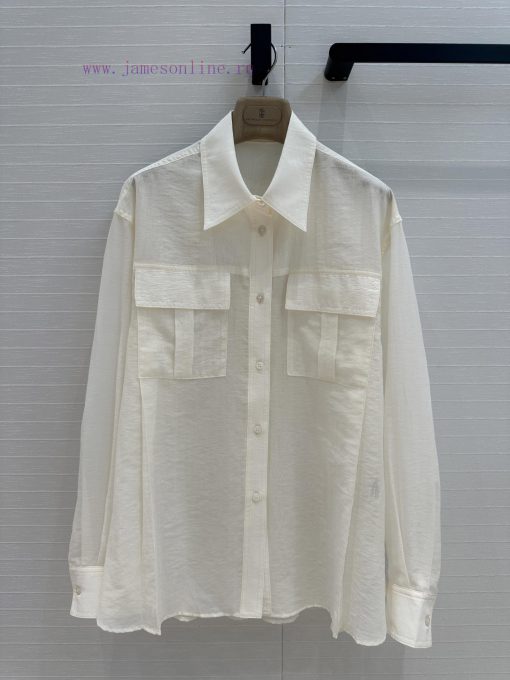 BC77282 B * C25 Spring/Summer New Product Work Style Cotton And Hemp Shirt With Double Pocket R 5alyqdcq
