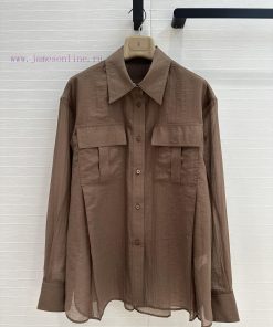 BC77282 B * C25 Spring/Summer New Product Work Style Cotton And Hemp Shirt With Double Pocket R pcvg17el