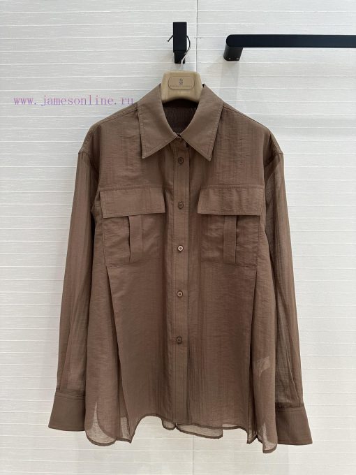 BC77282 B * C25 Spring/Summer New Product Work Style Cotton And Hemp Shirt With Double Pocket R pcvg17el