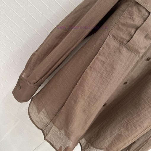 BC77282 B * C25 Spring/Summer New Product Work Style Cotton And Hemp Shirt With Double Pocket R pcvg17el - Image 5