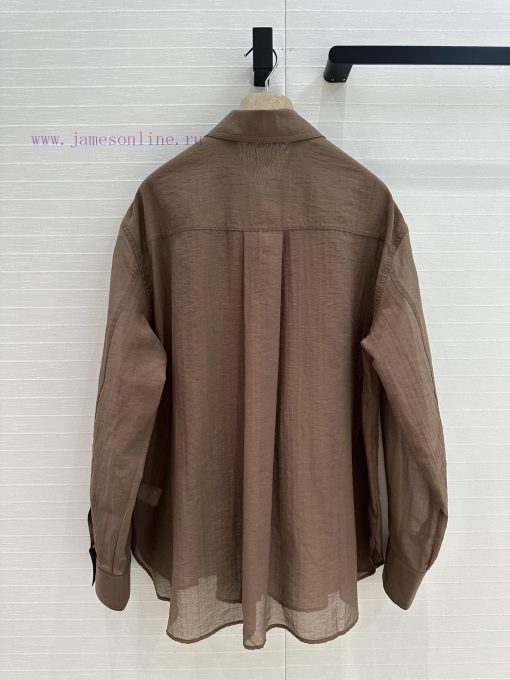BC77282 B * C25 Spring/Summer New Product Work Style Cotton And Hemp Shirt With Double Pocket R pcvg17el - Image 9