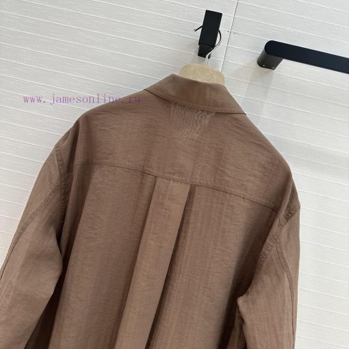 BC77282 B * C25 Spring/Summer New Product Work Style Cotton And Hemp Shirt With Double Pocket R pcvg17el - Image 10