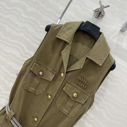 ️ High End AL76186 Miu Miu Scout Series Dressing Intellectual Molecule Lapel Workwear Vest Dres wcox91z9 - Image 3