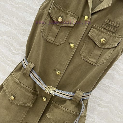 ️ High End AL76186 Miu Miu Scout Series Dressing Intellectual Molecule Lapel Workwear Vest Dres wcox91z9 - Image 5