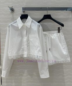 AT77297 By The Pool Sailing Vacation Series Louis Vuitton MONOGRAM Lace And Lace Shirt Set For pflidbc8