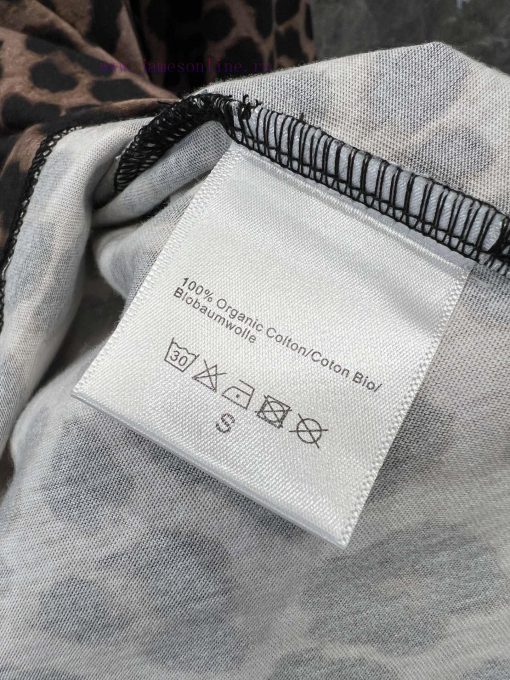 ZT61011 ANINE BING 25Ss Spring/Summer New American Retro Leopard Print Distressed Round Neck Sh u5bdplgm - Image 10