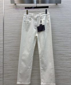 CK77301 Prada Triangular Logo Decorative Straight Leg Jeans Can Be Worn On A Wardrobe Top With ntwoan91