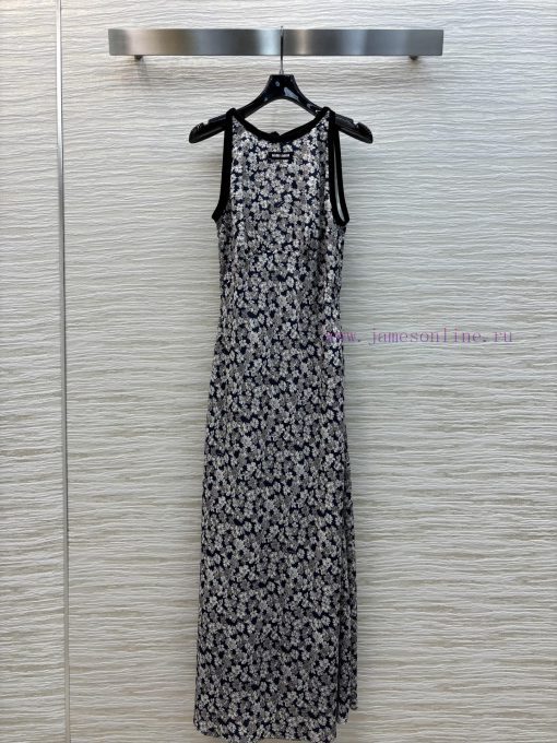 CL77311 Miu Miu 25 New Style Contrasting Edge Camisole Small Floral Dress Temperament Camisole kmqrvf5a