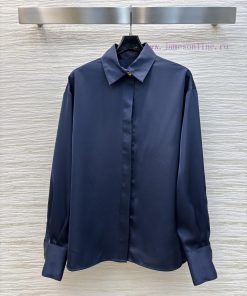 CC77316 ScHermes 25 Early Spring New Item Collar Long Sleeved Shirt With High-end Feel Acetate 0g50e78g