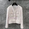 ZW61033 Chanel 25C Early Spring New Coarse Tweed Sequin Short Jacket Jacket 丨 Yb Developed A Hi ee3623qu