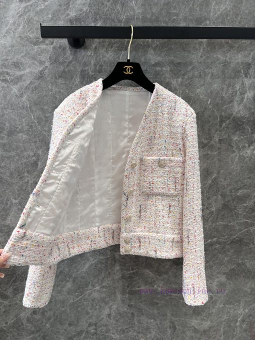 ZW61033 Chanel 25C Early Spring New Coarse Tweed Sequin Short Jacket Jacket 丨 Yb Developed A Hi ee3623qu - Image 3