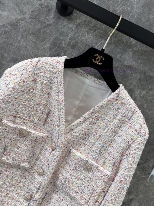 ZW61033 Chanel 25C Early Spring New Coarse Tweed Sequin Short Jacket Jacket 丨 Yb Developed A Hi ee3623qu - Image 5