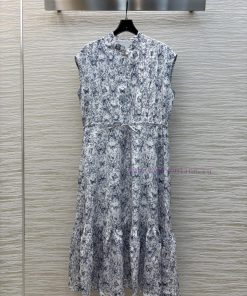 CL77337 Dior 25 Spring/Summer Butterfly 🦋 Floral Printed Sleeveless Dress With A Fresh Rural St g4lk1k3z