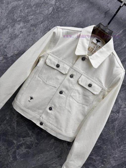 High End TW67588 25 Early Spring New Item Bulingbuling's Starry Sky Design Denim Jacket Beige D 1fkphg66 - Image 3
