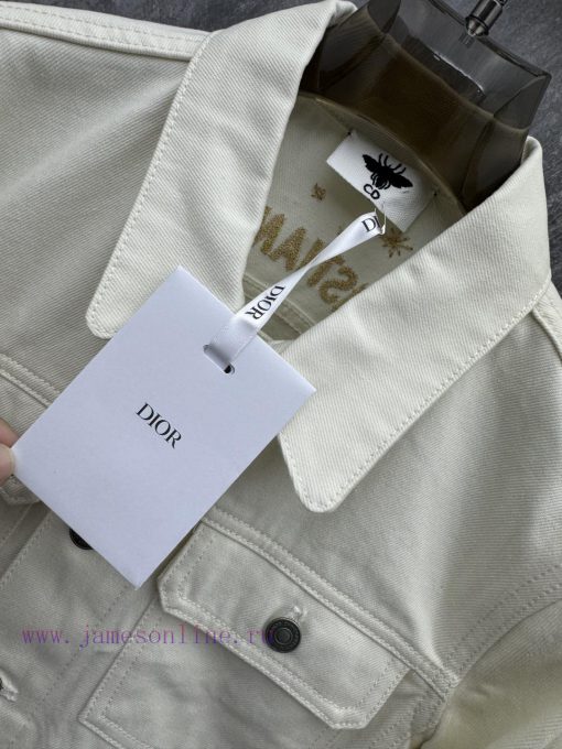 High End TW67588 25 Early Spring New Item Bulingbuling's Starry Sky Design Denim Jacket Beige D 1fkphg66 - Image 6