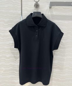 AT77390 SLoro Piana Fashionable And Sophisticated Outfit With Shoulder Drop Design Polo Collar p13s0fh0