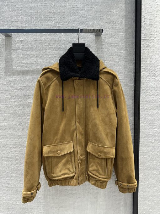 BW63370 Saint Laurent 23 Autumn/Winter New Product Customized Top 100% Sheepskin Suede Face Lea vbam1sm4