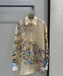 Highly Recommend BC67081 ZIMMERMAN * 24 Early Spring Vacation Style Ramie Cream Watercolor Flow djmexom2