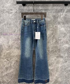 ZK58779 Chanel 24Fw Autumn/Winter New Logo Contrasting Elastic Soft Micro Pull Jeans | Produced bs8pgyx3
