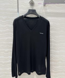 AT73565 Miu Miu Girl's Casual Style Paper People's Wear Imported Tencel Wool Base Sweater Super 7wc2nf7s