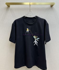 CT63862 Loew New Year Mandela Grass Embroidered Round Neck Short Sleeve T-shirt Showcases Freed 8d4410hw