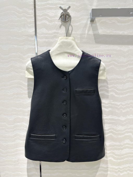️ High End AW70720 Row Style Chic And Handsome High-end Leather Vest With A Top-notch 100% Impo y65afb93