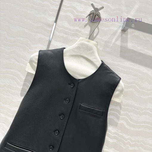️ High End AW70720 Row Style Chic And Handsome High-end Leather Vest With A Top-notch 100% Impo y65afb93 - Image 3