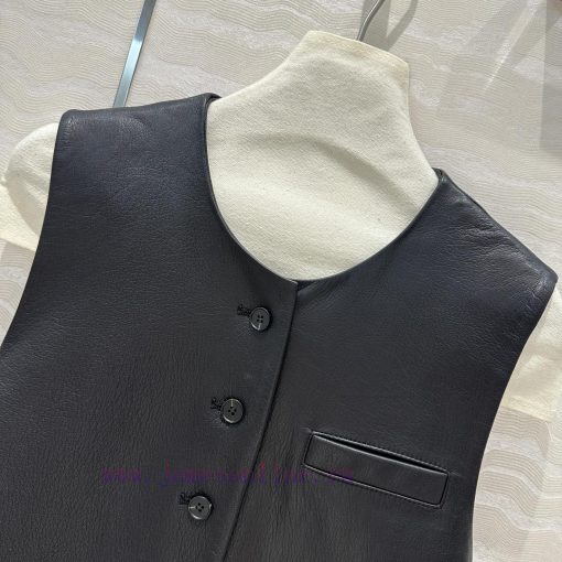 ️ High End AW70720 Row Style Chic And Handsome High-end Leather Vest With A Top-notch 100% Impo y65afb93 - Image 4