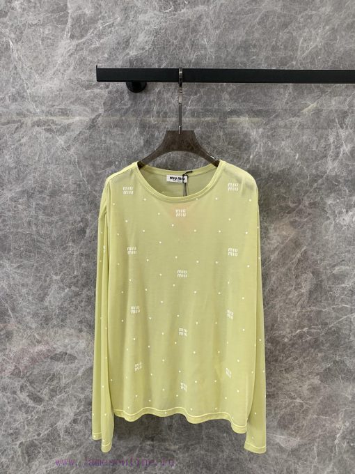 ZT57318 Miumi * 24SS Spring/Summer New Product Lightweight Logo Wave Dot Printed Sunscreen Base vsot1exe - Image 2
