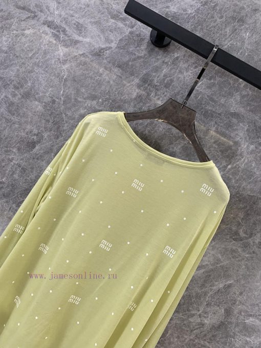 ZT57318 Miumi * 24SS Spring/Summer New Product Lightweight Logo Wave Dot Printed Sunscreen Base vsot1exe - Image 5