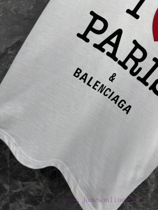 TT58053 BALENCIAGA 25ss Early Spring New Item Latest Printed Short Sleeved T-shirt With Round N jrubqw6q - Image 5
