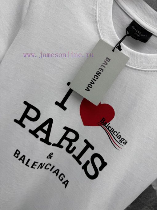 TT58053 BALENCIAGA 25ss Early Spring New Item Latest Printed Short Sleeved T-shirt With Round N jrubqw6q - Image 7
