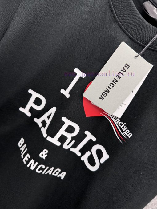 TT58053 BALENCIAGA 25ss Early Spring New Item Latest Printed Short Sleeved T-shirt With Round N nxzx8vcp - Image 6