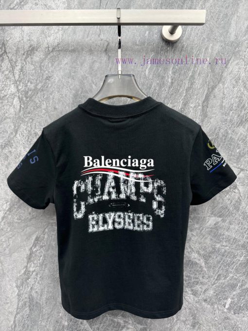TT58053 BALENCIAGA 25ss Early Spring New Item Latest Printed Short Sleeved T-shirt With Round N nxzx8vcp - Image 8