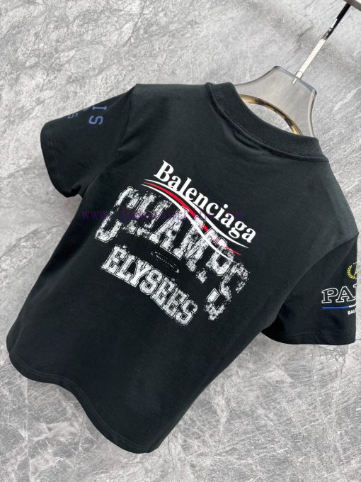 TT58053 BALENCIAGA 25ss Early Spring New Item Latest Printed Short Sleeved T-shirt With Round N nxzx8vcp - Image 9