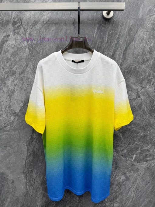 TT58055 Louis Vuitton 24Fw Autumn/Winter New Tie Dyeing Gradient Short Sleeve Round Neck T-shir bxnxop08 - Image 2