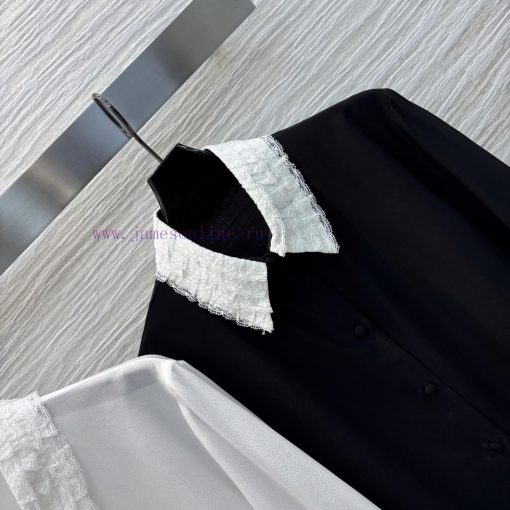 CC75297 Valentino 25 Early Spring New Collection Cake Lace Silk Shirt YB Made Of 100% Mulberry ei9j1me5 - Image 3