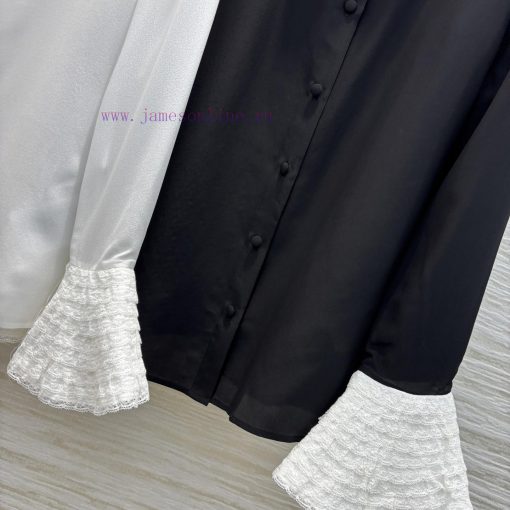 CC75297 Valentino 25 Early Spring New Collection Cake Lace Silk Shirt YB Made Of 100% Mulberry ei9j1me5 - Image 8