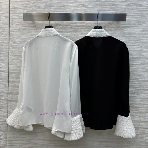 CC75297 Valentino 25 Early Spring New Collection Cake Lace Silk Shirt YB Made Of 100% Mulberry ei9j1me5 - Image 9