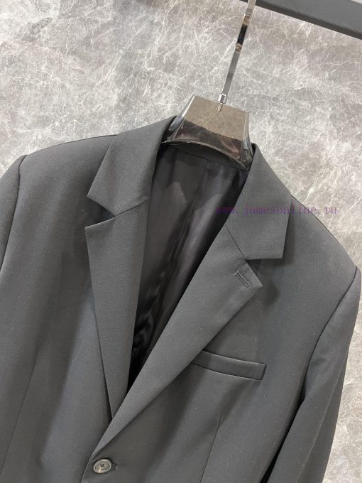 ZW60193 Prada 25 Early Spring New Product High Texture Black Commuter Suit Jacket | YB Develope chkxfbbj - Image 5