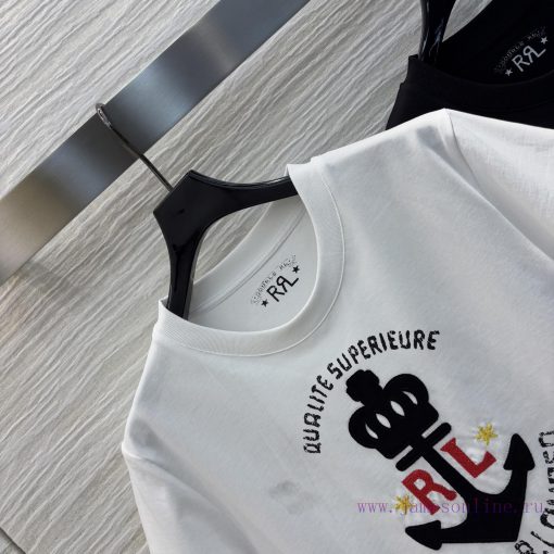 CT75311 Ralph Lauren Embroidered Ship Anchor T-shirt - A Simple And Basic Single Item Top Featu neqp1nm8 - Image 3