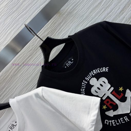 CT75311 Ralph Lauren Embroidered Ship Anchor T-shirt - A Simple And Basic Single Item Top Featu neqp1nm8 - Image 4