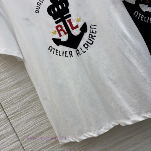 CT75311 Ralph Lauren Embroidered Ship Anchor T-shirt - A Simple And Basic Single Item Top Featu neqp1nm8 - Image 6