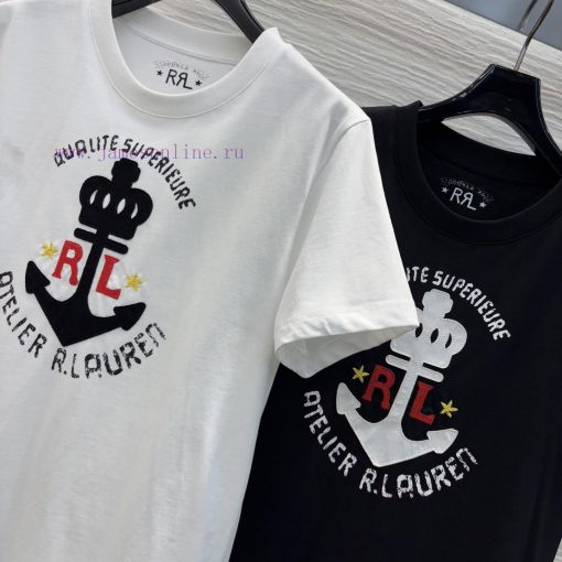 CT75311 Ralph Lauren Embroidered Ship Anchor T-shirt - A Simple And Basic Single Item Top Featu neqp1nm8 - Image 7