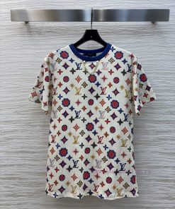 CT75315 Louis Vuitton 25 Early Spring New Collection Chain Decorated Colorful Vintage Short Sle bd5akoe7