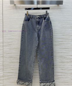 CK75323 Fendi 25 In The Early Spring Logo Printed Curled Straight Jeans Are Simply A Magic Tool vyzog5y7