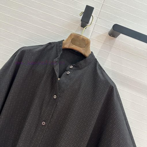 BL75326 He * M è S New Product H Dark Pattern Jacquard New Chinese Style Small Stand Up Collar vj4u04je - Image 3