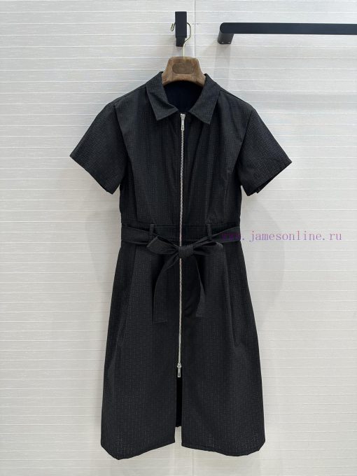 BL75327 He * M è S New Product H Dark Pattern Jacquard Small Lapel Zipper Dress Positioned With kqz6054o