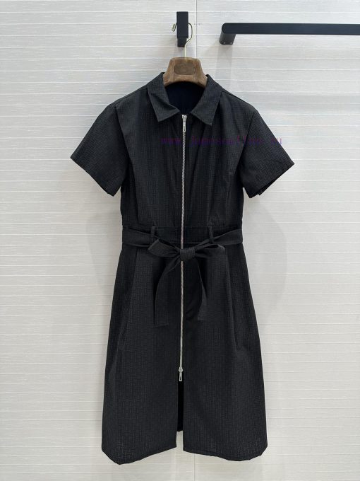 BL75327 He * M è S New Product H Dark Pattern Jacquard Small Lapel Zipper Dress Positioned With kqz6054o - Image 2